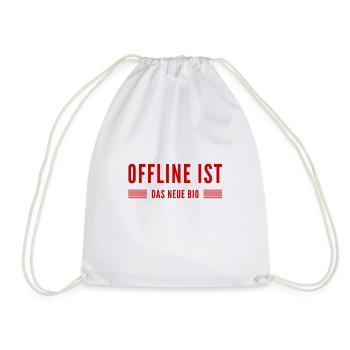 offline ist toll - Turnbeutel - Weiß - Vorne