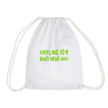 ich lebe offline - Turnbeutel - Weiß - Vorne