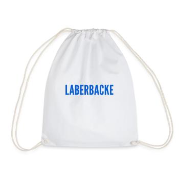 eine Laberbacke - Turnbeutel - Weiß - Vorne