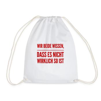es ist offensichtlich - Turnbeutel - Weiß - Vorne