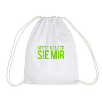 würden sie mir helfen? - Turnbeutel - Weiß - Vorne