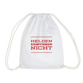 wir brauchen keinen Helden - Turnbeutel - Weiß - Vorne