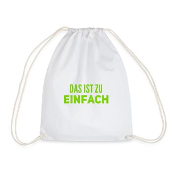 zu einfach - Turnbeutel - Weiß - Vorne