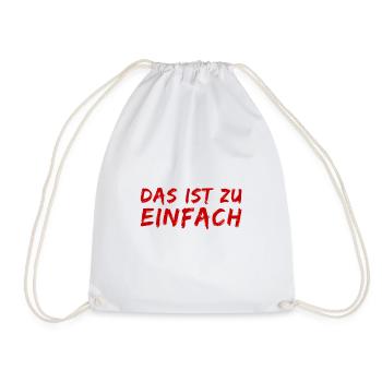 wie einfach - Turnbeutel - Weiß - Vorne