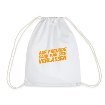 Freunde sind genial - Turnbeutel - Weiß - Vorne