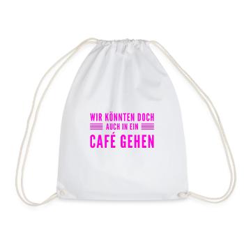 Bock auf einen Kaffee? - Turnbeutel - Weiß - Vorne