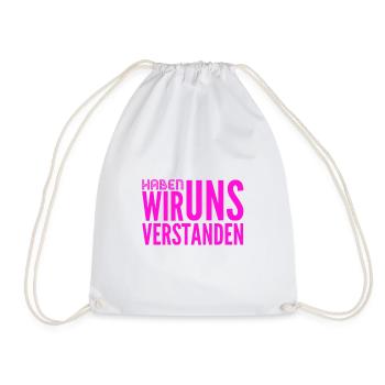 Hast du zugehört? - Turnbeutel - Weiß - Vorne