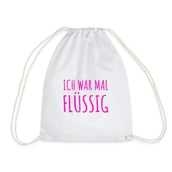 ich war mal flüssig - Turnbeutel - Weiß - Vorne