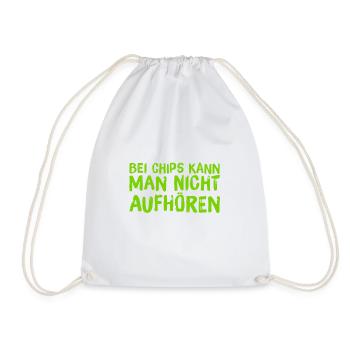 Chips gehen immer - Turnbeutel - Weiß - Vorne