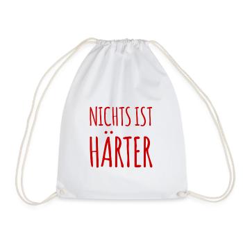 zu hart für diese Welt - Turnbeutel - Weiß - Vorne