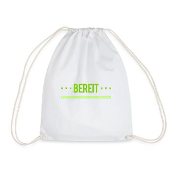 allzeit bereit - Turnbeutel - Weiß - Vorne