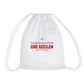 wir lassen uns keine Zeit - Turnbeutel - Weiß - Vorne