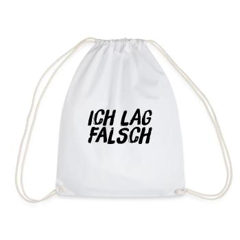 da lag ich falsch - Turnbeutel - Weiß - Vorne
