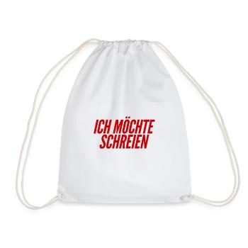 schreien ist mein Ding - Turnbeutel - Weiß - Vorne