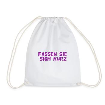 ich mag es kurz - Turnbeutel - Weiß - Vorne