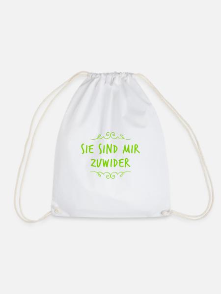 sie sind mir unsympathisch - Turnbeutel - Weiß