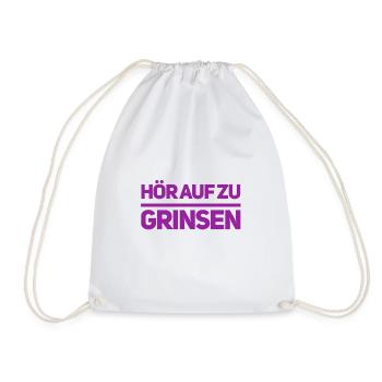 stop das grinsen - Turnbeutel - Weiß - Vorne