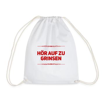 dein grinsen nervt - Turnbeutel - Weiß - Vorne