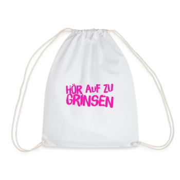 hör auf zu lachen - Turnbeutel - Weiß - Vorne