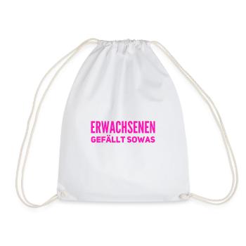 endlich was für Erwachsene - Turnbeutel - Weiß - Vorne