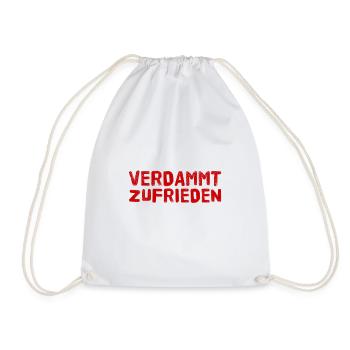 ich lebe ein zufriedenes Leben - Turnbeutel - Weiß - Vorne