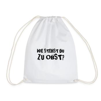 Etwas Obst? - Turnbeutel - Weiß - Vorne