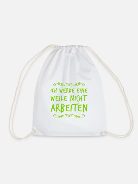 keinen Bock auf Arbeit - Turnbeutel - Weiß