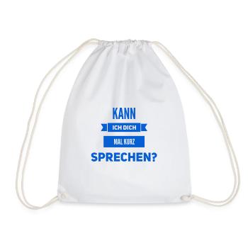 ich möchte sprechen - Turnbeutel - Weiß - Vorne