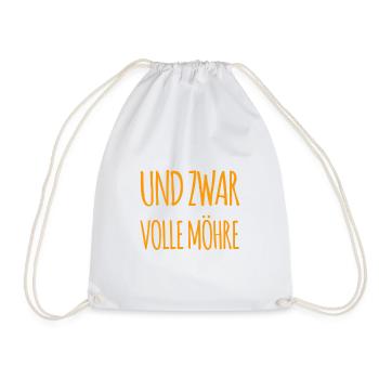 volle Möhre - Turnbeutel - Weiß - Vorne