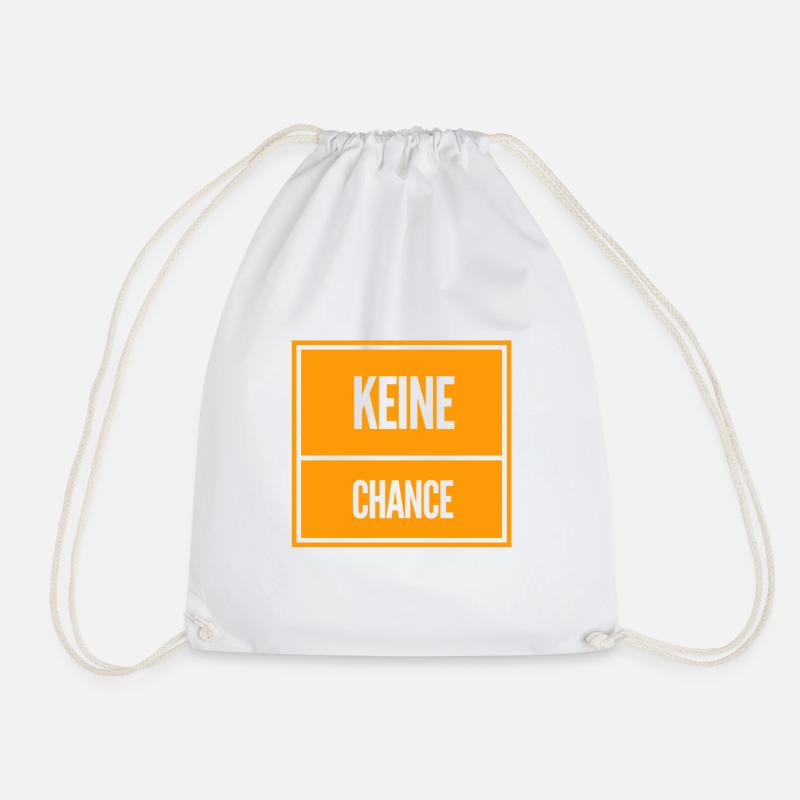 du hast keine Chance - Turnbeutel - Weiß