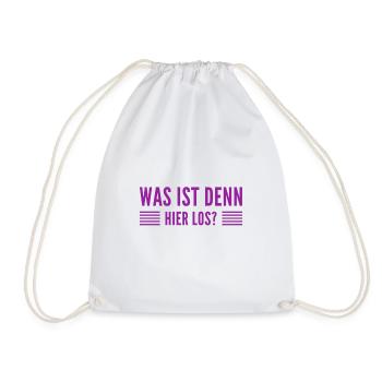 was ist hier los? - Turnbeutel - Weiß - Vorne