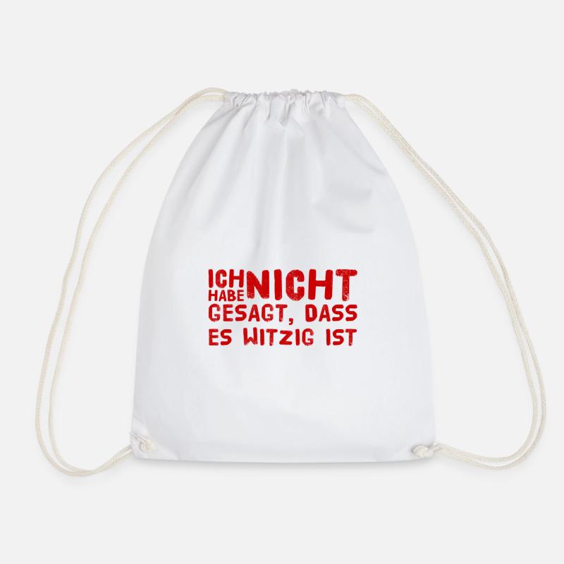 nicht witzig - Turnbeutel - Weiß