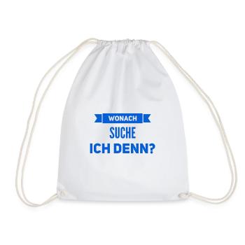 wonach suche ich denn? - Turnbeutel - Weiß - Vorne