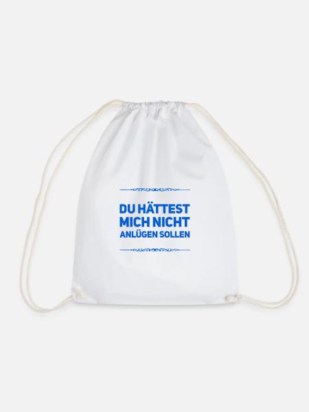 ich bin gegen Lügen - Turnbeutel - Weiß