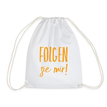 folgen sie mir - Turnbeutel - Weiß - Vorne