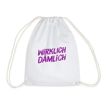 richtig dämlich - Turnbeutel - Weiß - Vorne