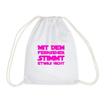 der Fernseher verhält ich merkwürdig - Turnbeutel - Weiß - Vorne