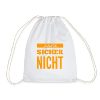 ich bin mir sicher - Turnbeutel - Weiß - Vorne