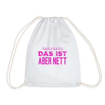 wie nett von dir - Turnbeutel - Weiß - Vorne