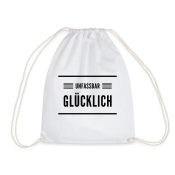 ich bin voll glücklich - Turnbeutel - Weiß - Vorne