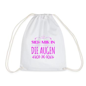 ich steh auf Augenkontakt - Turnbeutel - Weiß - Vorne