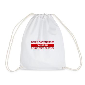 unruhig - Turnbeutel - Weiß - Vorne