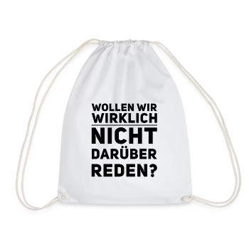 reden wir darüber - Turnbeutel - Weiß - Vorne