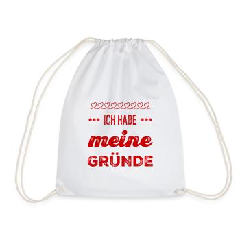 das sind meine Gründe - Turnbeutel - Weiß - Vorne