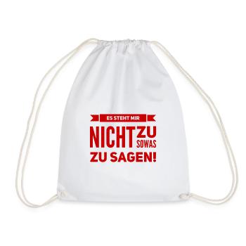 das sage ich nicht - Turnbeutel - Weiß - Vorne