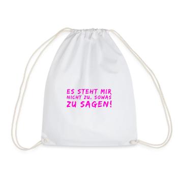 ich sage lieber nichts - Turnbeutel - Weiß - Vorne