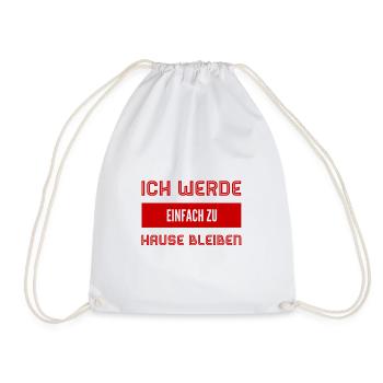 zu Hause bleiben - Turnbeutel - Weiß - Vorne