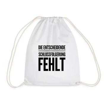 das Entscheidende fehlt - Turnbeutel - Weiß - Vorne