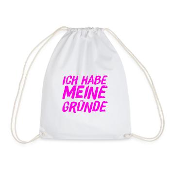 ich habe Gründe - Turnbeutel - Weiß - Vorne