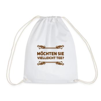 darf es Tee sein? - Turnbeutel - Weiß - Vorne
